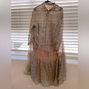 Women Lace dress set from Japan